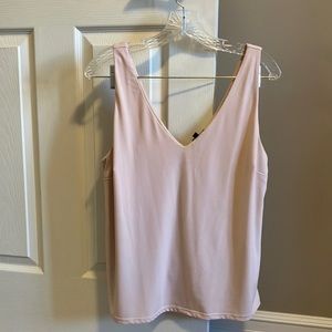Dynamite Blush Pink V-Neck Tank Top L